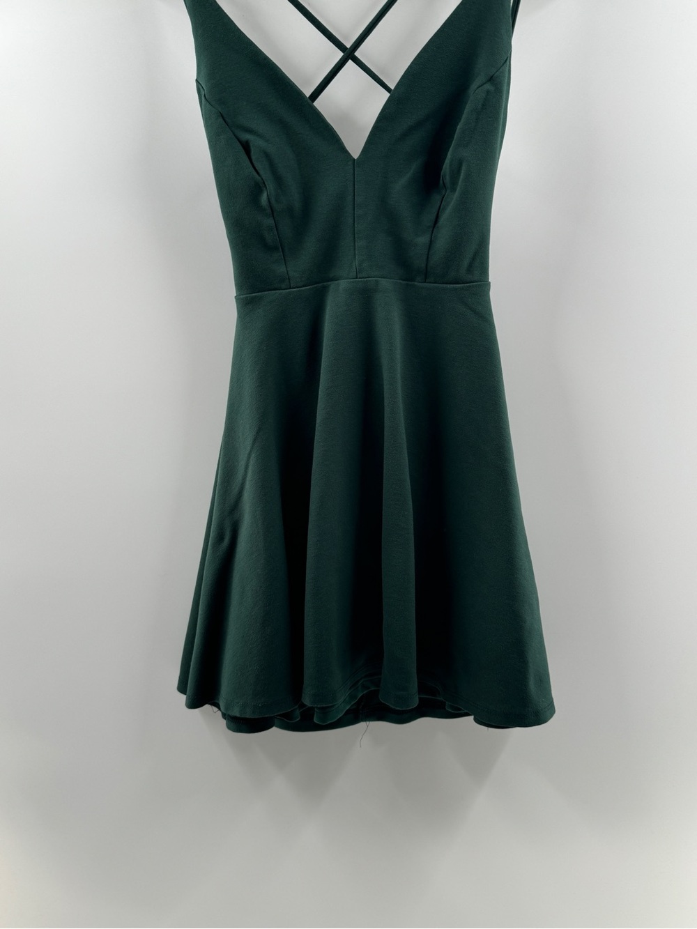 Lulus Forest Green Low Back Criss Cross Formal Dress Women's Small - Picture 3 of 8